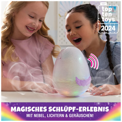 Hatchimals Alive Mystery Ei Pufficorn - magisches selbstschlüpfendes Ei ca. 25 cm groß mit interaktivem Überraschungs-Plüschtier, für Kinder ab 5 Jahren