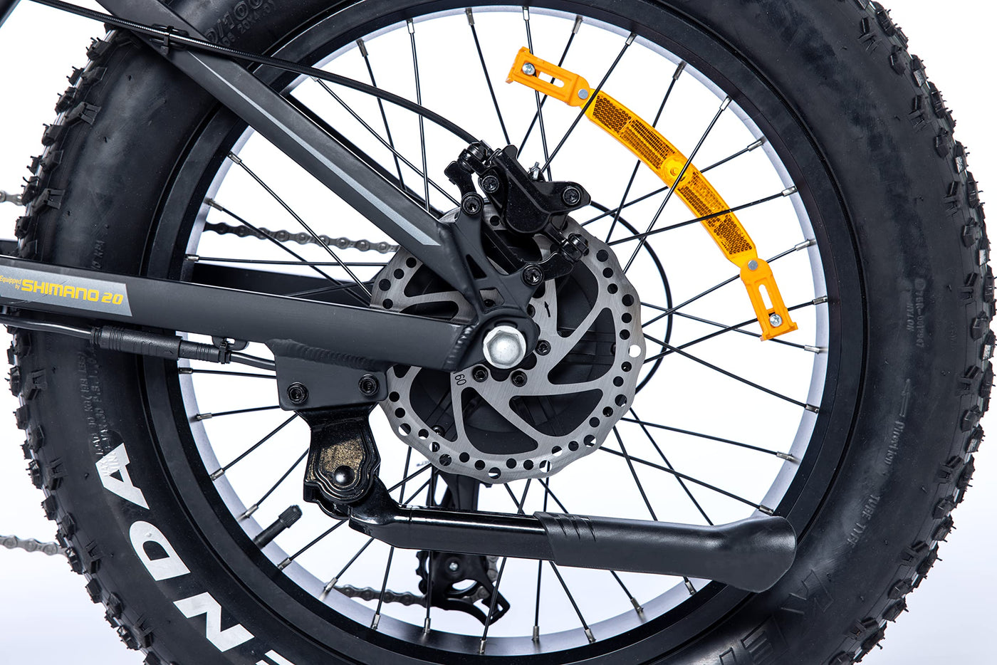 moma bikes Elektrische, E-Fat 20" PRO, Shimano 8 Gänge, Hydraulische Scheibenbremsen, Batterie Ion Lithium integriert und abnehmbar 48V 15Ah