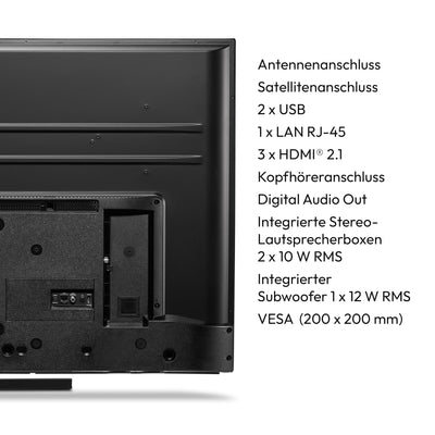 MEDION X15032 (MD 31411) 125,7 cm (50 Zoll) QLED Fernseher (Fire TV, 4K Smart TV, Dolby Vision HDR, Dolby Atmos, Netflix, Prime Video)