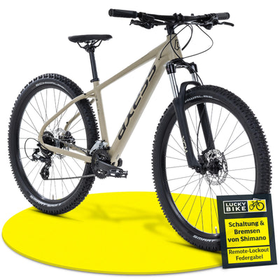 Axess Debris Mountainbike | MTB-Hardtail | 29 Zoll Herrenfahrrad | 16-Gang Schaltung | Hydraulische Scheibenbremsen, Farbe:matt Brown, Rahmengröße:19 Zoll, Laufradgröße:29 Zoll