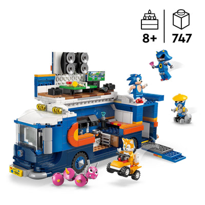 LEGO Sonic The Hedgehog Team Sonics Kommando-Truck - Interaktives Spielzeug mit ATV-Auto und 5 Minifiguren mit Tails - Kreatives Geschenk für Jungen, Mädchen und Gamer Fans ab 8 Jahren - 77006