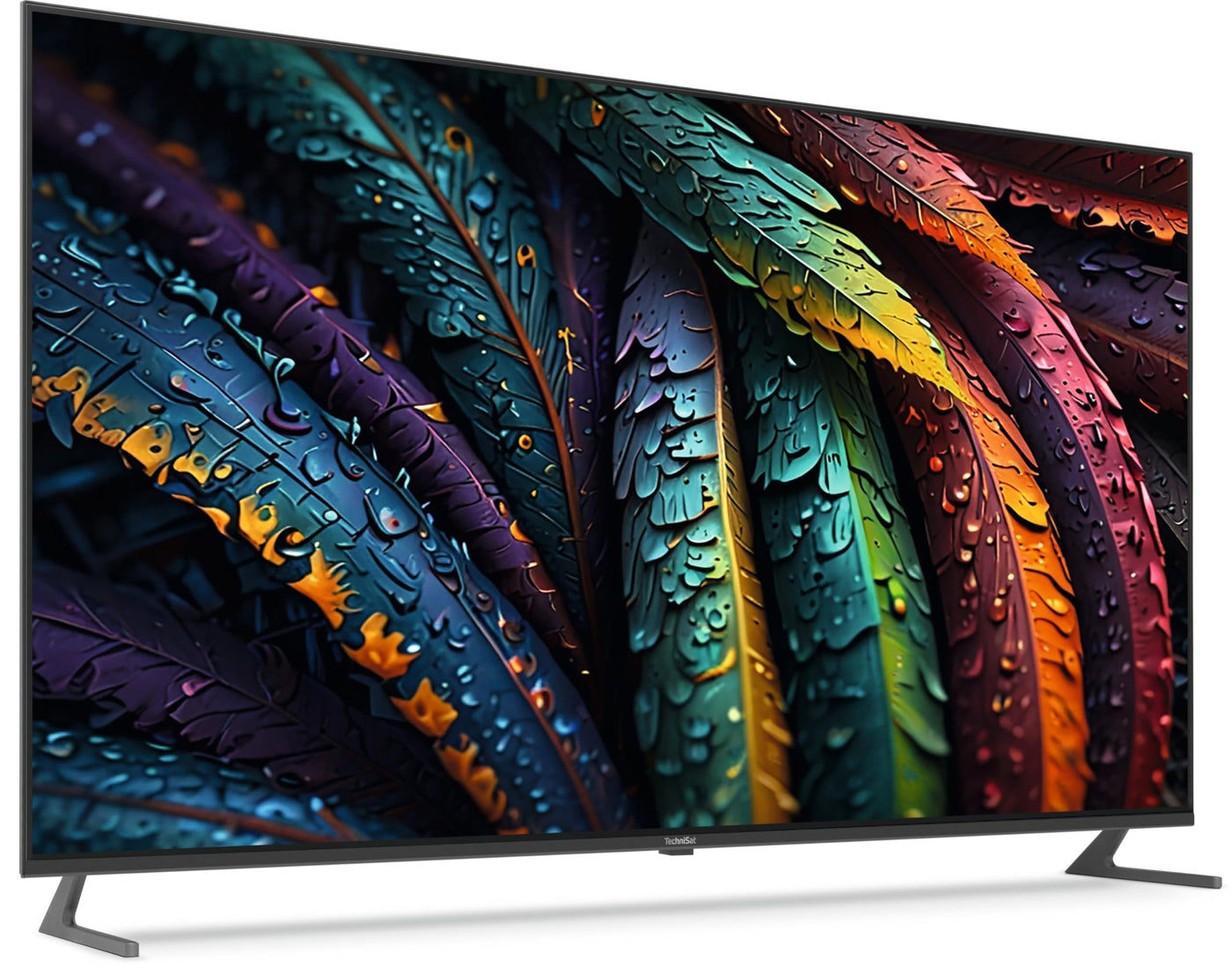 TechniSat TV 65 UHD - 65 Zoll/164 cm 4K/UHD Smart Fernseher (Triple Tuner, WLAN, Streaming Apps, Bluetooth, USB Recording, Timeshift, 2 x 10 Watt) Schwarz