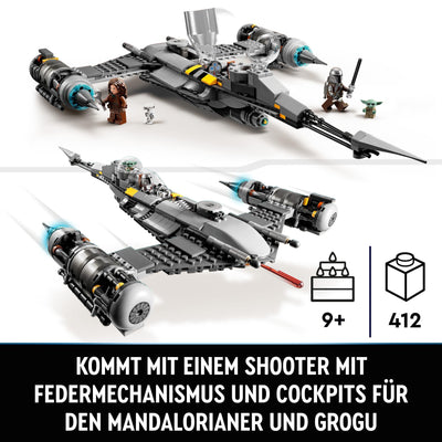 LEGO Star Wars Der N-1 Starfighter des Mandalorianers aus Das Buch von Boba Fett, Raumschiff-Spielzeug zum Bauen, Set mit 4 Charakteren inkl. Baby Yoda-Figur 75325