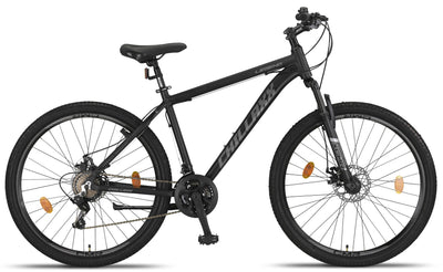 Chillaxx Bike Legend Aluminium 24, 26, 27,5 und 29 Zoll Shimano Mountainbike MTB Fahrrad für Jungen Mädchen Herren und Damen 21 Gang Schaltung Herrenrad Damenrad (27,5 Zoll, Schwarz Disc-Bremse)