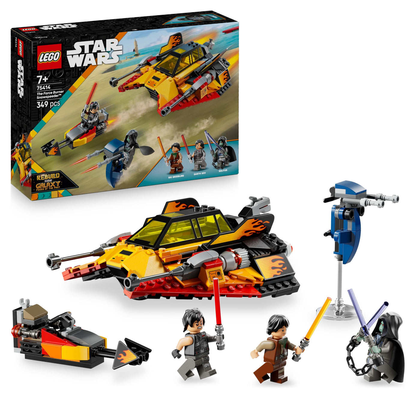 LEGO Star Wars: Rebuild The Galaxy The Force Burner Snowspeeder (75414); Bauspielzeug für Kinder; Geschenk für Jungen, Mädchen und alle Fans ab 7 Jahren; Fahrzeug zum Sammeln