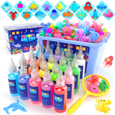 Hot Bee Aqua Gelz Set, DIY Kreatives Spielzeug Ab 4 5 6 7 Jahre Mädchen, 3D Aqua Fairy Creature Kinder Magic Water Elf Toy Kit, Squishy Selber Machen Set, Magisches Wassergel Geschenk Für Mädchen 4+
