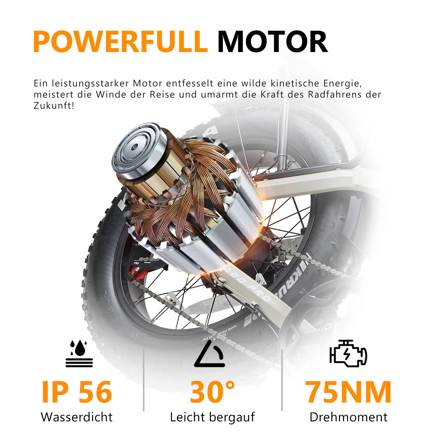 Ficyacto Elektrofahrräder 20x4.0 Zoll E-Bike Herren Damen Mit 48V 20AH Akku All-Terrain E-Mountainbike,7-Gang-Getriebe,Vollfederung City Ebike