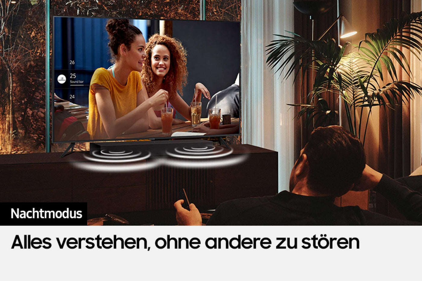 Samsung HW-C440G 2.1-Kanal C-Soundbar mit Subwoofer, 3 intergrierte Lautsprecher, Nachtmodus (SSE), Game Mode, 300 W, DTS Virtual:X, Inkl. One Remote Control [2023]