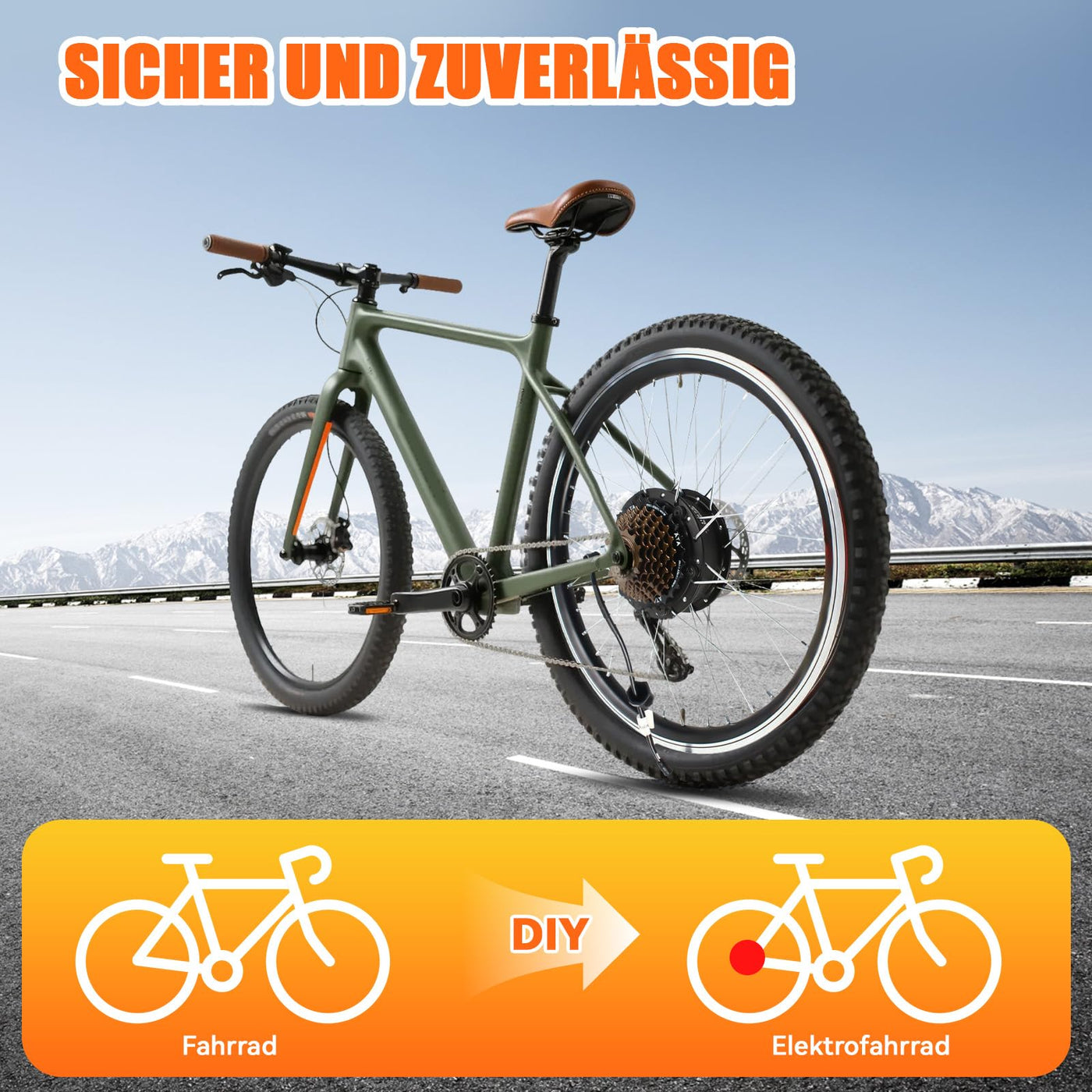 jiumxliu 20 Zoll 36V Ebike Umbausatz 250W Elektrofahrrad Umbausatz Heckmotor Elektrofahrrad Conversion Kit 30km/h, 5-Stufen PAS, Tempomat, LCD-Display, Controller-Paket, für Scheiben-/V-Bremse