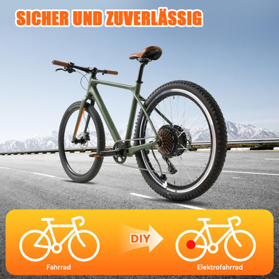 jiumxliu 20 Zoll 36V Ebike Umbausatz 250W Elektrofahrrad Umbausatz Heckmotor Elektrofahrrad Conversion Kit 30km/h, 5-Stufen PAS, Tempomat, LCD-Display, Controller-Paket, für Scheiben-/V-Bremse