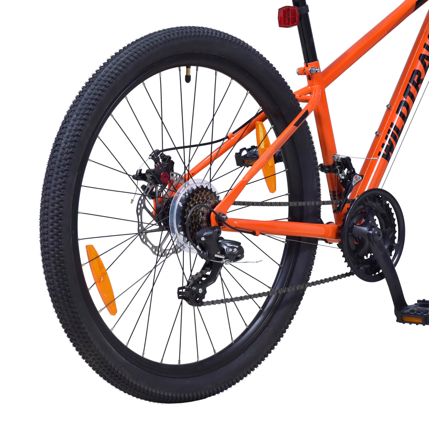 Wildtrak - Stahl-Mountainbike, Erwachsene, 27.5 Zoll, 21-Gang, Shimano-Schaltung - Orange