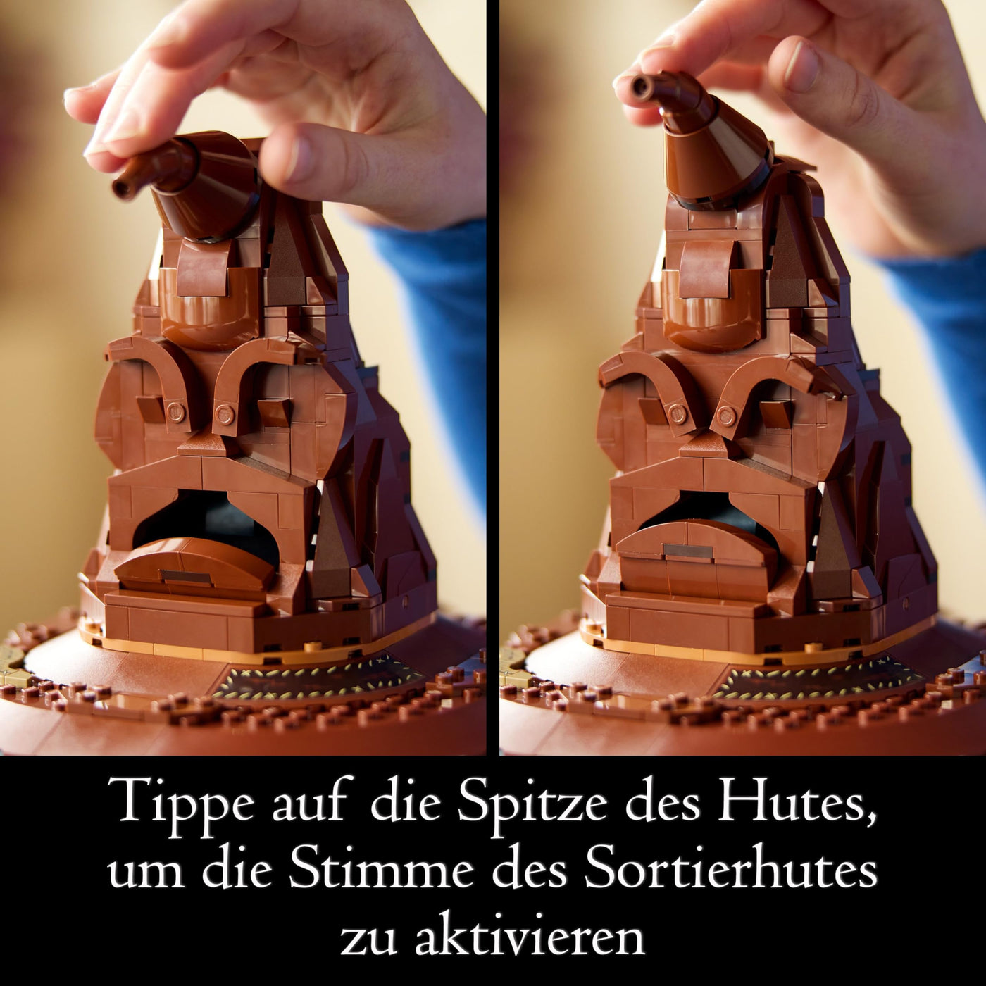 LEGO Harry Potter Der Sprechende Hut, Hogwarts-Modell für Erwachsene, Film-Geschenk für Frauen, Männer, Mama und Papa, mit zufälligen 31 Klangkombinationen, Sortiert Dich in Dein Hogwarts Haus 76429