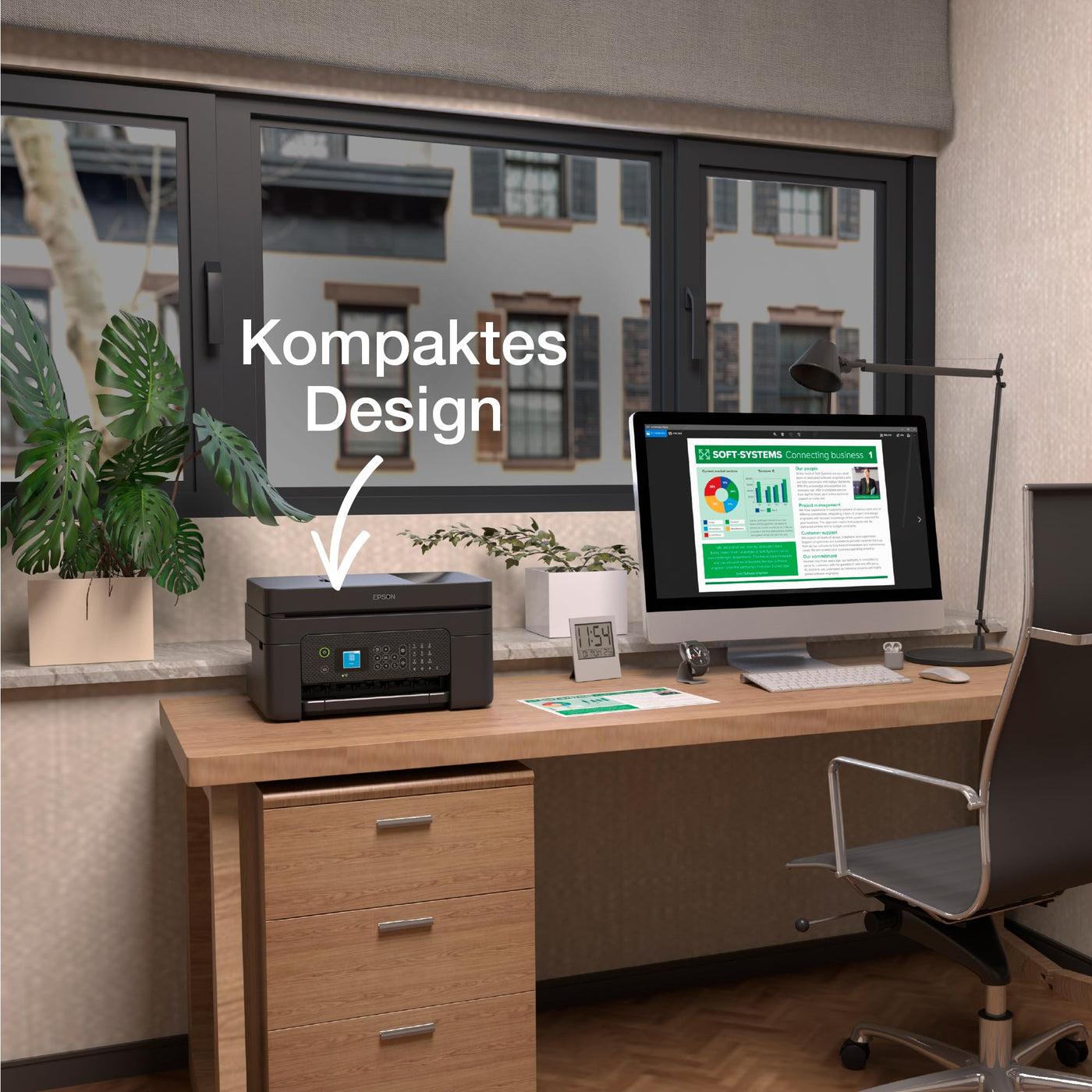 WorkForce WF-2930DWF A4-Multifunktions-Tintenstrahldrucker mit kabellosem Betrieb und 3 Monaten kostenloser Tinte mit ReadyPrint-Abonnement im Rahmen von Advantage+*