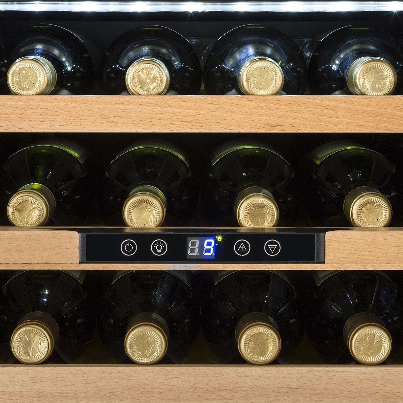 Klarstein Einbau-Weinkühlschrank, 1 Zonen Getränkekühlschrank Klein, Kleiner Weinschrank 57L, Wein-Kühlschrank Klein mit Glastür, Indoor/Outdoor Flaschenkühlschrank, Wine Fridge 24 Flaschen