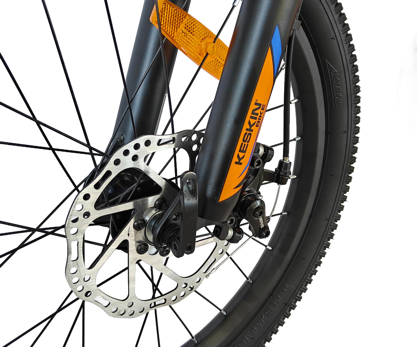 Keskin HT MTB1 20" Kinder Mountainbike – 21-Gang, 2.35" Luftreifen, Scheibenbremsen, Aluminiumrahmen, Orange