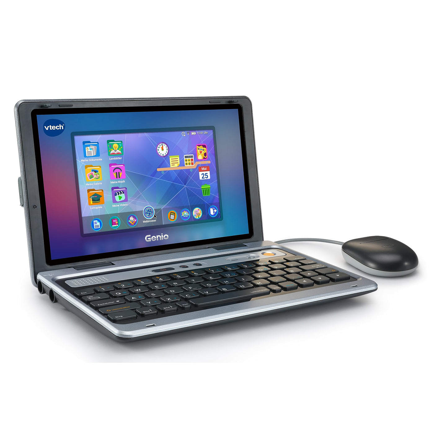 Vtech Genio Lernlaptop XL – Lerncomputer mit großen 7"-LCD-Bildschirm mit Internetzugang, Textprogramm und vielen Lerninhalten – Für Kinder von 5-12 Jahren