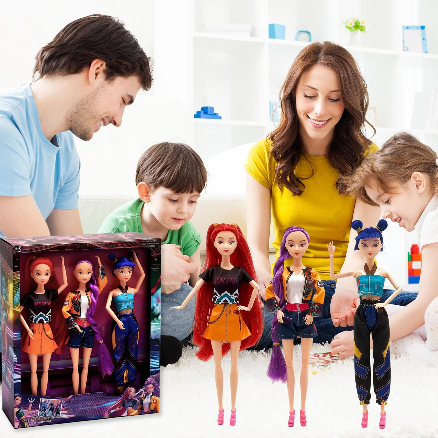 3 Stück pop Demo Hunters Rumi Mira Zoey Figuren Huntrix K-pop Hunter Merch Puppen für Fans