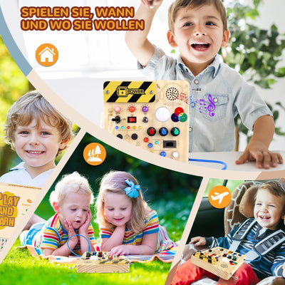 Busy Board Montessori Spielzeug ab 1 Jahr Kinder Lernspielzeug für 1 2 3 Kleinkinder, Sensorisches Spielzeug für Jungen & Mädchen