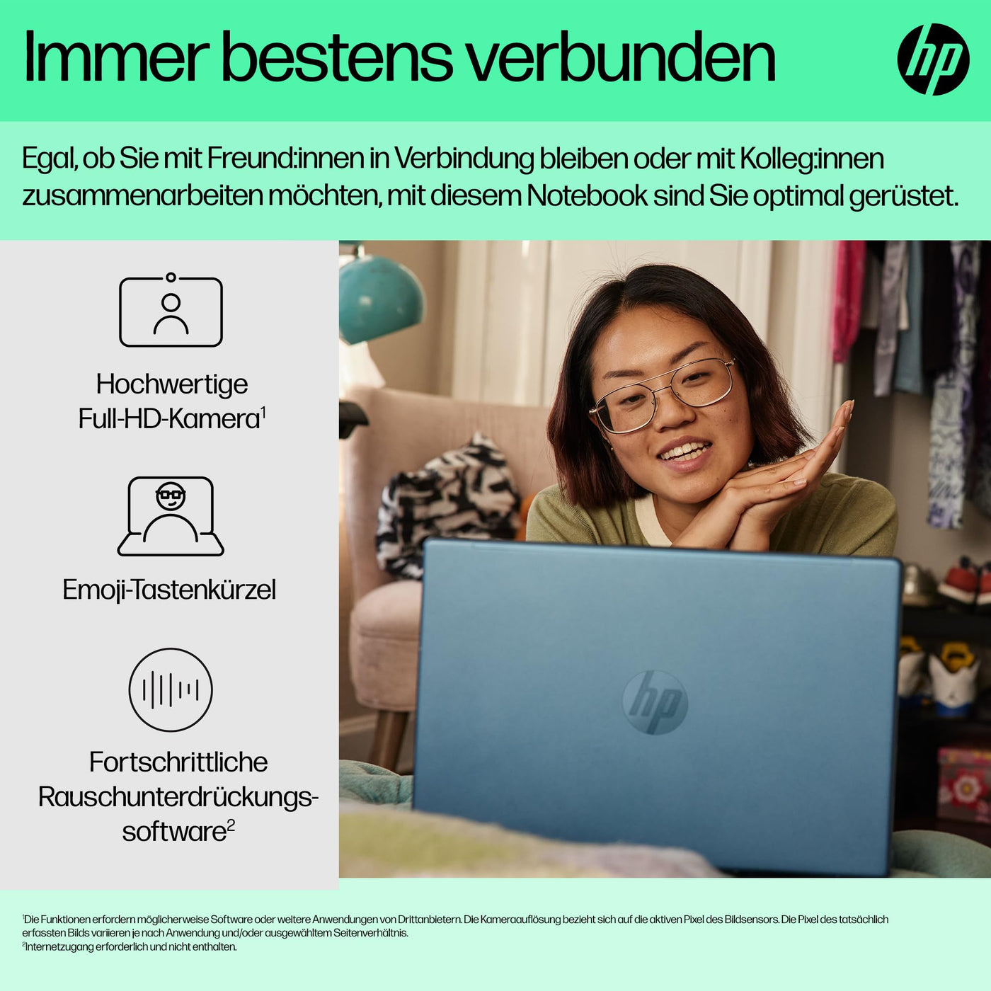 HP Laptop | 14" FHD-Display | Intel Core i7-1355U | 16 GB DDR4 RAM | 512 GB SSD | Intel Iris Xᵉ-Grafikkarte | Windows 11 Home | Blau