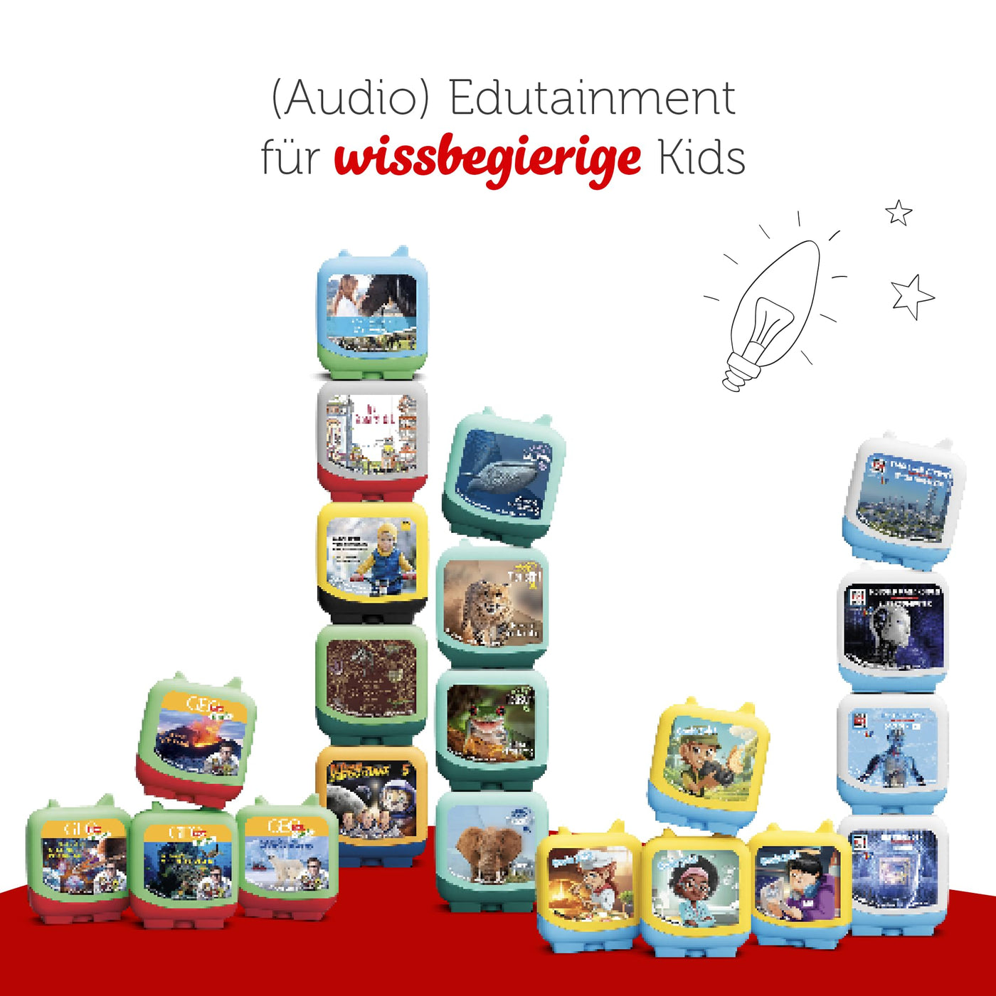 tonies Clever 4er Set was IST was für Deine Toniebox, Wissens-Hörspiel für Kinder ab 6 Jahren, Spielzeit je ca. 70 Minuten