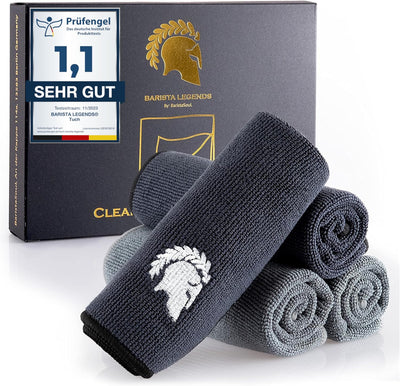 Barista Legends® Barista Tuch Set 4 Stück - 30x30cm Barista Lappen zum reinigen Ihres Kaffee Equipments (Barista Lappen)