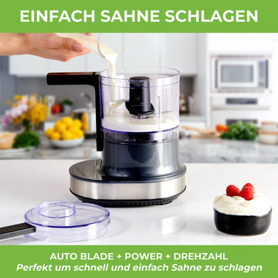 NUTRI-CHOPPER 4D Zerkleinerer Küche elektrisch mit AUTO-BLADE Funktion – BPA-frei – Deutsche Marke – Food Processor Universalzerkleiner Multizerkleinerer Zwiebel Fleisch Nüsse Pesto