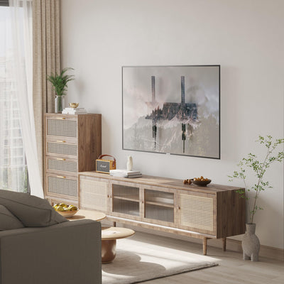 BONTEC TV Wandhalterung, Neigbare TV Halterung Ultraslim Universal für 23-60 Zoll LCD/LED/Plasma Fernseher Flach & Curved, Max. VESA 400x400, bis zu 45kg