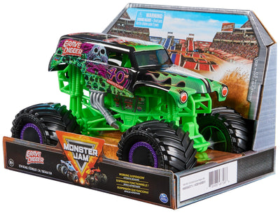 Monster Jam, Grave Digger Monster Truck, detailreiches Metall-Spritzguss-Fahrzeug zum Spielen und Sammeln im Maßstab 1:24, klassisches Farb-Schema, Spielzeug für Kinder ab 3 Jahren