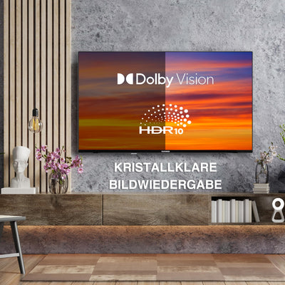 Telefunken Fernseher 55 Zoll Smart TV powered by TiVo (4K UHD, HDR Dolby Vision, Dolby Atmos, Triple-Tuner, 6 Monate HD+ inkl.) XU55TO750S