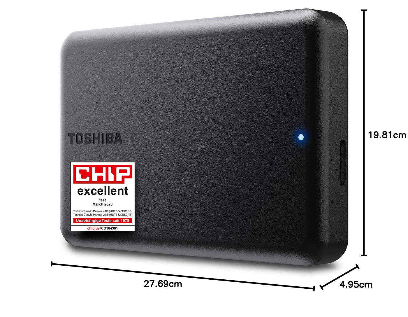 Toshiba Canvio Partner 4TB Portable 2.5'' Externe Festplatte, USB 3.2, Mac & Windows kompatibel. Xbox, PS4, PS5