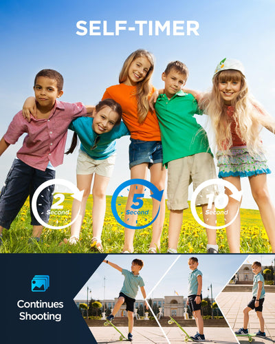 64GB Digitalkamera Kinder Fotokamera: 48MP Anti-Shake Kinderkamera Foto, Vlogging Fotoapparat für YouTube 16X Digital Zoom Appareil Foto Serienaufnahme Selfie Kompaktkamera für Fotografie