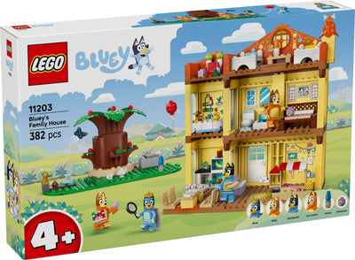 LEGO Bluey: Bluey's Family House Toy - Modular Playset with Multiple Rooms, a Garden, 4 Minifigures & Fun Accessories - Birthday Gift for 4+ Year Old Girls & Boys or TV Show Fans - 11203