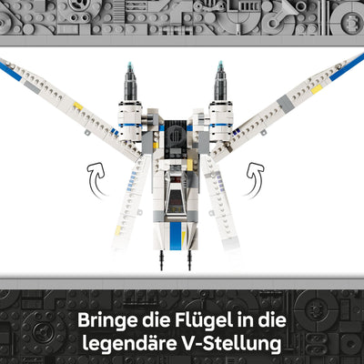 LEGO Star Wars 75399 Rebel U-Wing Starfighter - Spielzeug mit Schwenkflügelfunktion & 3 Minifiguren inkl. Cassian Andor & K-2SO Droidenfigur - Geschenk für Jungen ab 8 Jahren & Andor Staffel 2 Fans