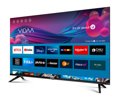 DYON Movie Smart 43 VX 108 cm (43 Zoll) Fernseher (Full-HD Smart TV, HD Triple Tuner (DVB-C/-S2/-T2), App Store, Prime Video, Netflix, YouTube, DAZN, Disney+) [Mod. 2023]