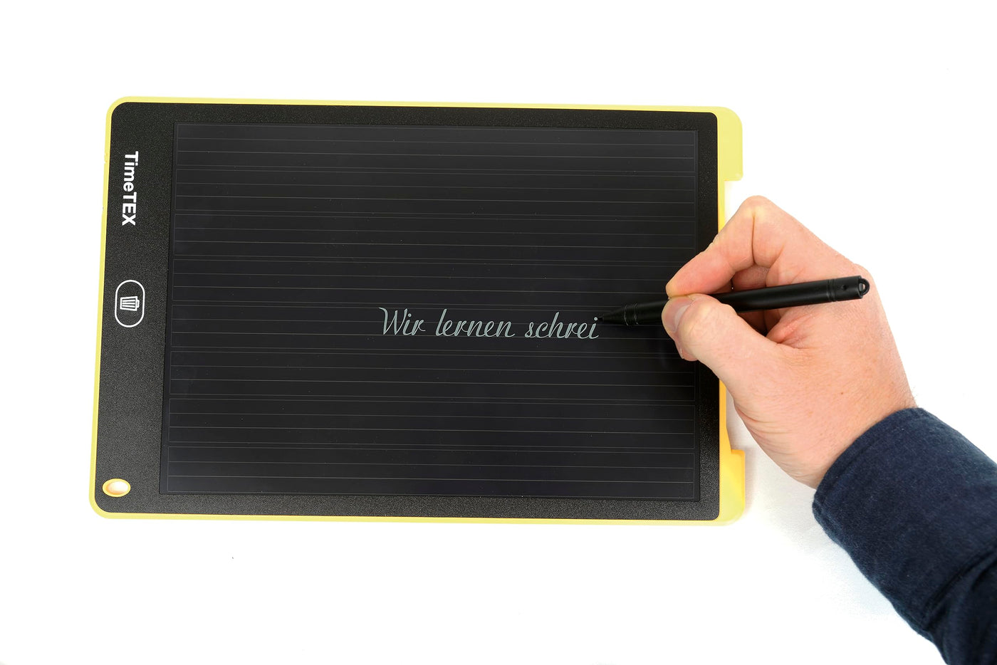 TimeTEX - Digitale Schiefertafel SDZ | Digitale Schreibtafel zum beschriften - hilft beim Schreibenlernen. Ideal auch für Kreide-Allergiker | Inhalt: Schreibtafel Elektronisch mit schwarzem Display