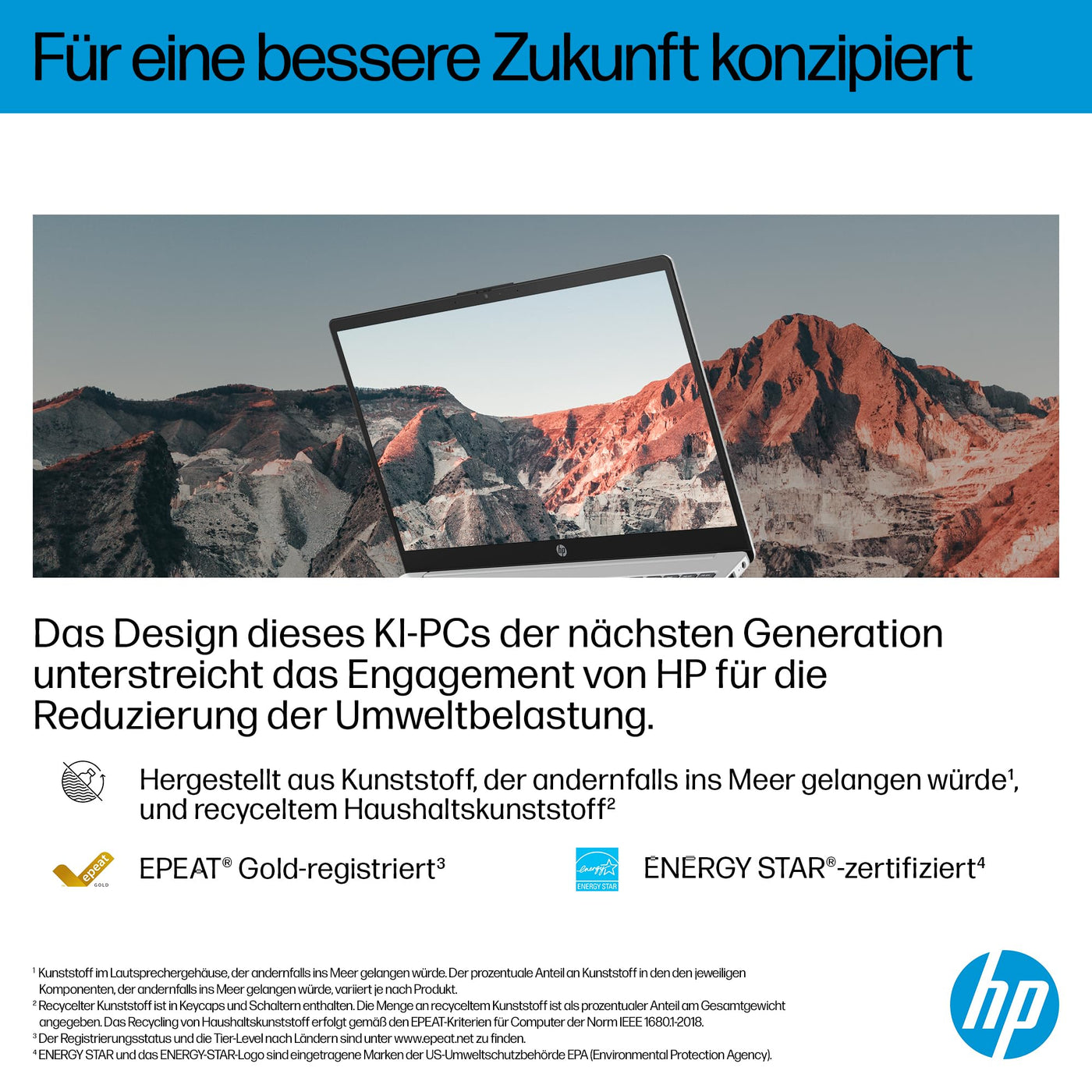 HP OmniBook 3 Next Gen AI PC 15-fn0523ng | Copilot+ PC | 15.6 Zoll FHD Display (1920 x 1080) | AMD Ryzen AI 5 330 (50 NPU-Tops) | 16GB RAM | 512GB SSD | QWERTZ Tastatur | Windows 11 Home | Silber
