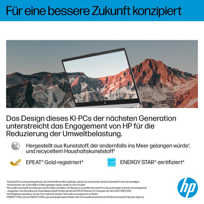 HP OmniBook 3 Next Gen AI PC 15-fn0523ng | Copilot+ PC | 15.6 Zoll FHD Display (1920 x 1080) | AMD Ryzen AI 5 330 (50 NPU-Tops) | 16GB RAM | 512GB SSD | QWERTZ Tastatur | Windows 11 Home | Silber