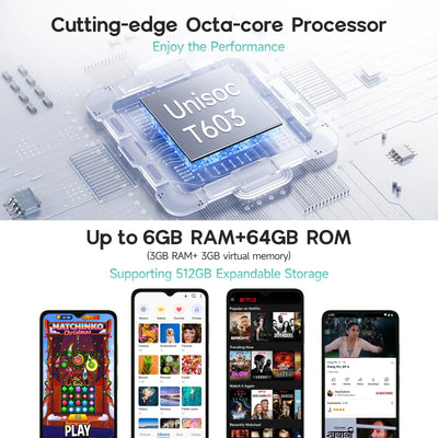 Ulefone Note 19 Smartphone Ohne Vertrag 6GB+64GB/512GB SD, Octa Core, Android 14, 5000mah Handys, 6,52 Zoll HD+ Handy Günstig, 8MP+5MP, 4G Dual SIM Handy Ohne Vertrag Face ID GPS OTG 2 Jahr Garantie