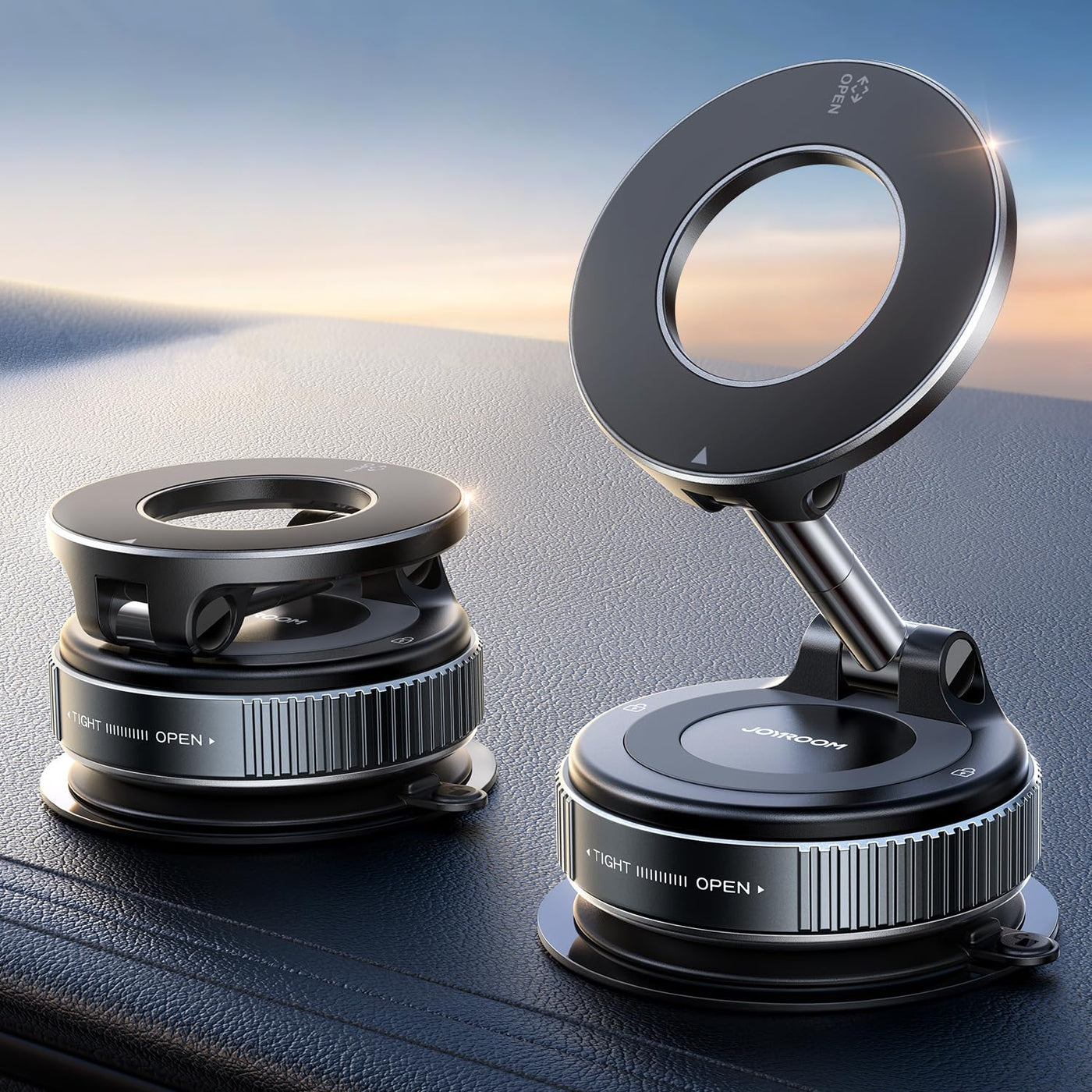 JOYROOM Vakuum Handyhalterung Auto Magnet Faltbar, Saugnapf Handy Halterung Auto Magsafe mit 360° Verstellbarer Metallarm, Magnetische Handyhalterung Auto für iPhone 17 16 15 14 13 12 & MagSafe Hülle