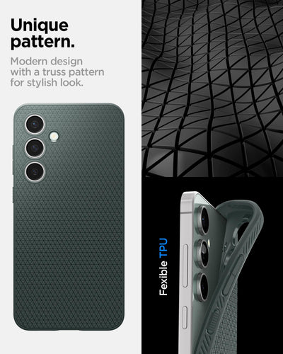 Spigen Liquid Air Hülle Kompatibel mit Samsung Galaxy S24 FE -Abyss Green