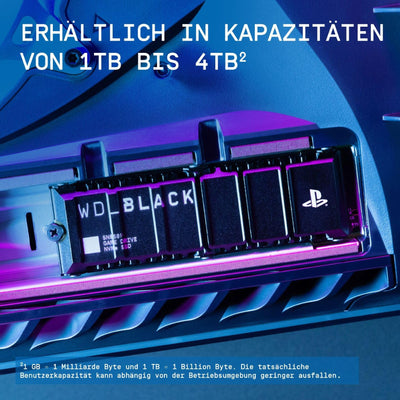 WD_BLACK SN850P 1 TB NVMe SSD Offiziell Lizenziert für PS5 Konsolen (interne Gaming SSD; optimierter Kühlkörper; PCIe Gen4 Technologie, bis zu 7.300 MB/s Lesen, M.2 2280)