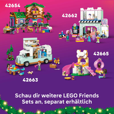LEGO Friends Adventskalender 2025 - Weihnachten Spielzeug mit 24 Überraschungen inkl. 5 Minifiguren, 5 Tierfiguren und viel Zubehör - Kinder Geschenk für Mädchen und Jungen ab 6 Jahren - 42668