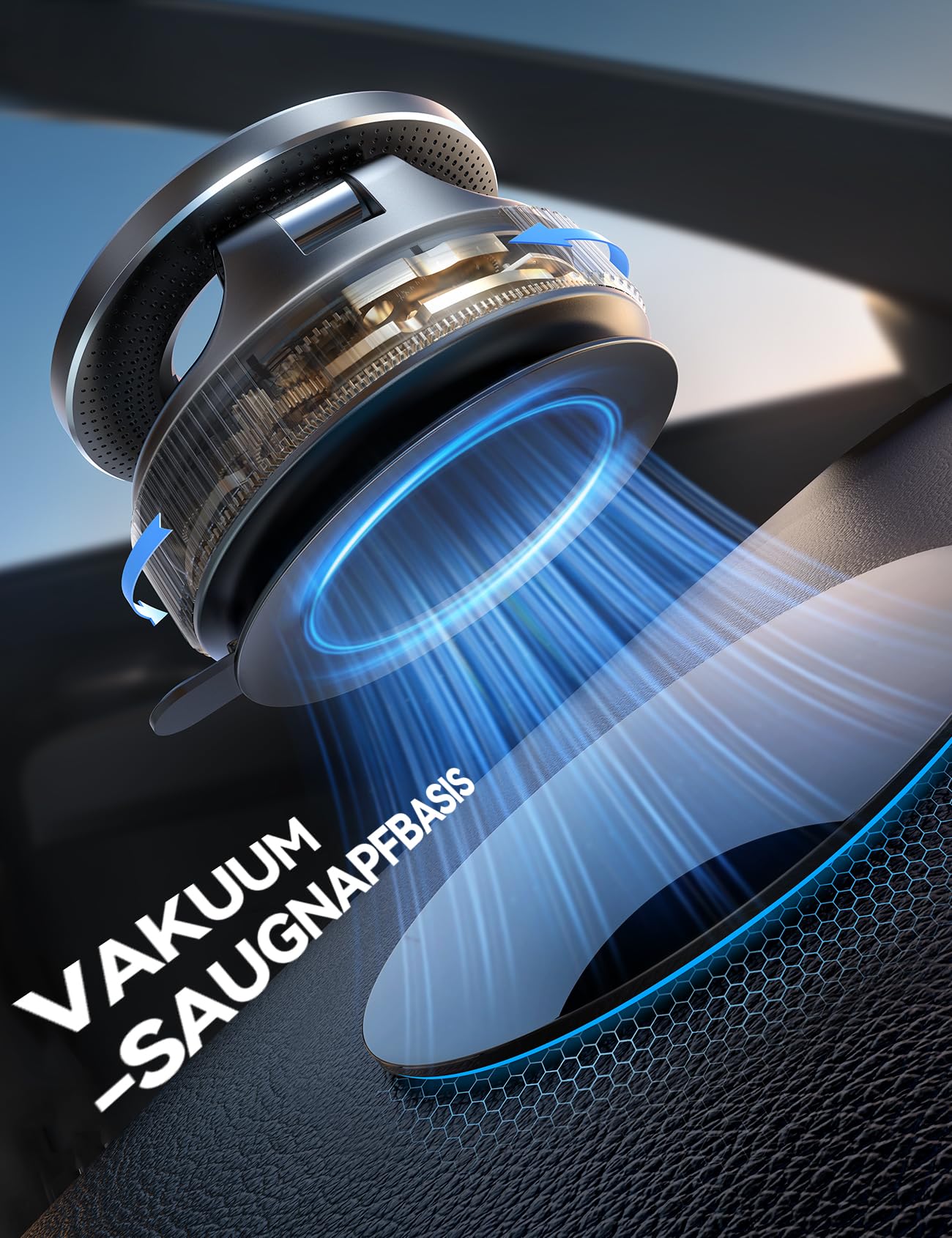 JOYROOM Vakuum Handyhalterung Auto Magnet Faltbar, Saugnapf Handy Halterung Auto Magsafe mit 360° Verstellbarer Metallarm, Magnetische Handyhalterung Auto für iPhone 17 16 15 14 13 12 & MagSafe Hülle