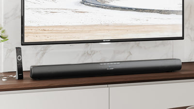 SHARP HTSB100 2.0 Soundbar 75W (USB, Bluetooth, HDMI, Optisch, AUX-In (3,5mm), Breite: 80cm), schwarz