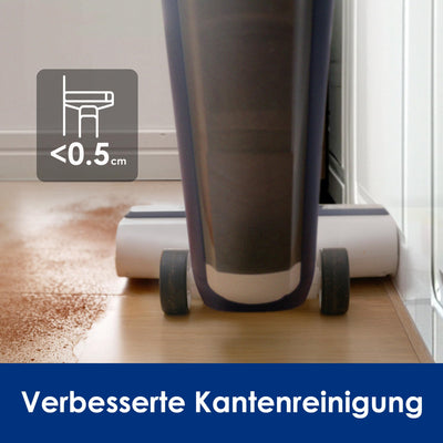 Tineco iFLOOR 5 Breeze Complete Nass Trockensauger, EIN-Schritt-Reinigung für Hartböden, Kantenreinigung <0.5cm, Dreifache Batterielebensdauer, Selbstreinigung, Leichtes Kabelloses Saugwischer, Blau