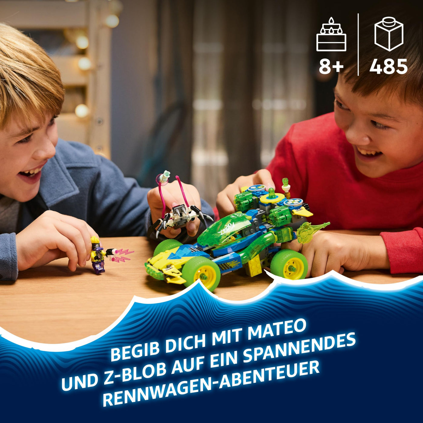 LEGO DREAMZzz Mateo mit dem Z-Blob Action-Rennwagen, 2-in-1 Fantasy-Spielset mit Fahrzeugen, Minifiguren und Traumwesen für Kinder ab 8 Jahren, Geschenk für Jungen und Mädchen 71491