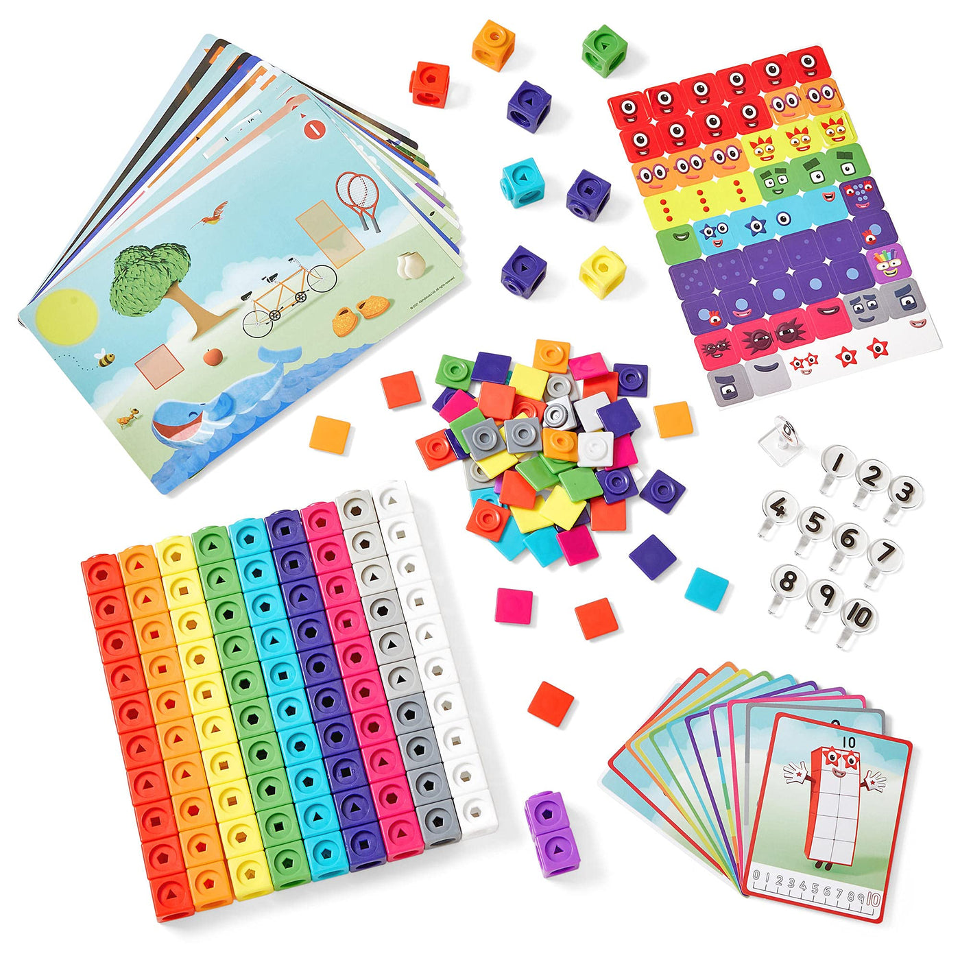 Learning Resources Numberblocks MathLink-Würfel 1-10 Aktivitätsset, Training vorschulischer Mathekenntnisse, Bauen, Lernen, Spielen – im Klassenzimmer und zu Hause, Ab 3 Jahren