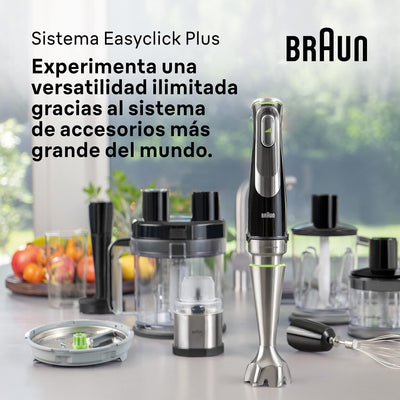 Braun MultiQuick 9 MQ 9147X Stabmixer – Pürierstab mit Active PowerDrive Technologie und 5 Zubehörteilen zum Zerkleinern,Stampfen, Rühren, Mixen und Eis-Crushen, 1200 Watt, schwarz/Edelstahl