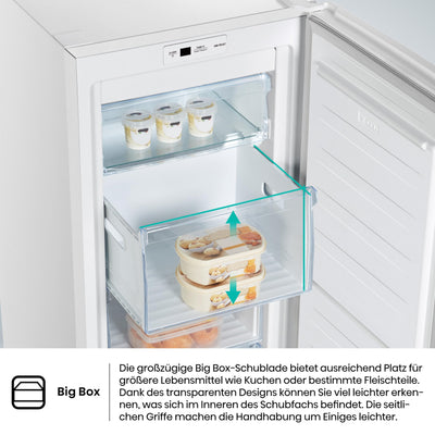 Hisense FV245N4AW2 Gefrierschrank/ TotalNoFrost/ SuperFreeze/ Türalarm/ BigBox/ 169,1 cm/ Gefrierteil 194 l/ 41 dB/ 219 kWh/ Jahr/ Inox-Look, Weiß