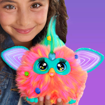 Furby Coral Interaktives Plüschtier – Spricht Deutsch, reagiert auf Stimme, tanzt & leuchtet – 5 Spielmodi, 600+ Reaktionen – Mit Zubehör – Elektronisches Spielzeug ab 6 Jahren